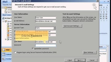 Adding email accounts in Outlook 2007