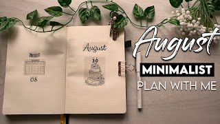 Minimalist August 2025 Bullet Journal Setup with Mini Printer