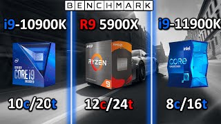 Intel i9-10900k vs Ryzen 5900X vs i9-11900K \/ Test in 8 Games \/ Which is the BEST?