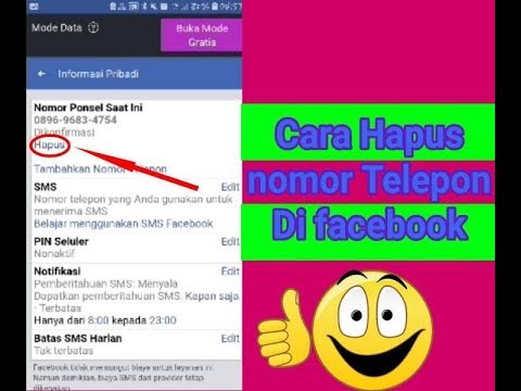 Tutorial Cara Menghapus Nomor Telepon Dan Mengganti Dengan Yang Baru Di Facebook Youtube