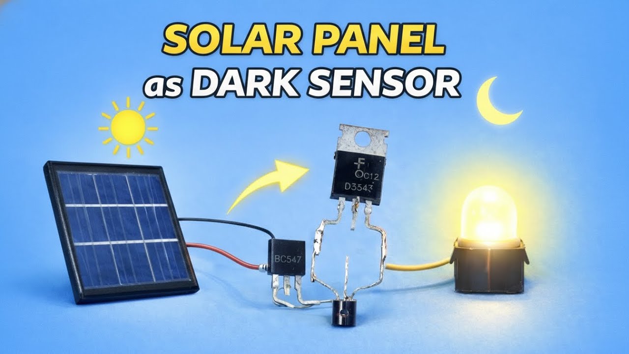 Solar Dark Sensor Automatic Light ON OFF Circuit | Easy DIY - YouTube