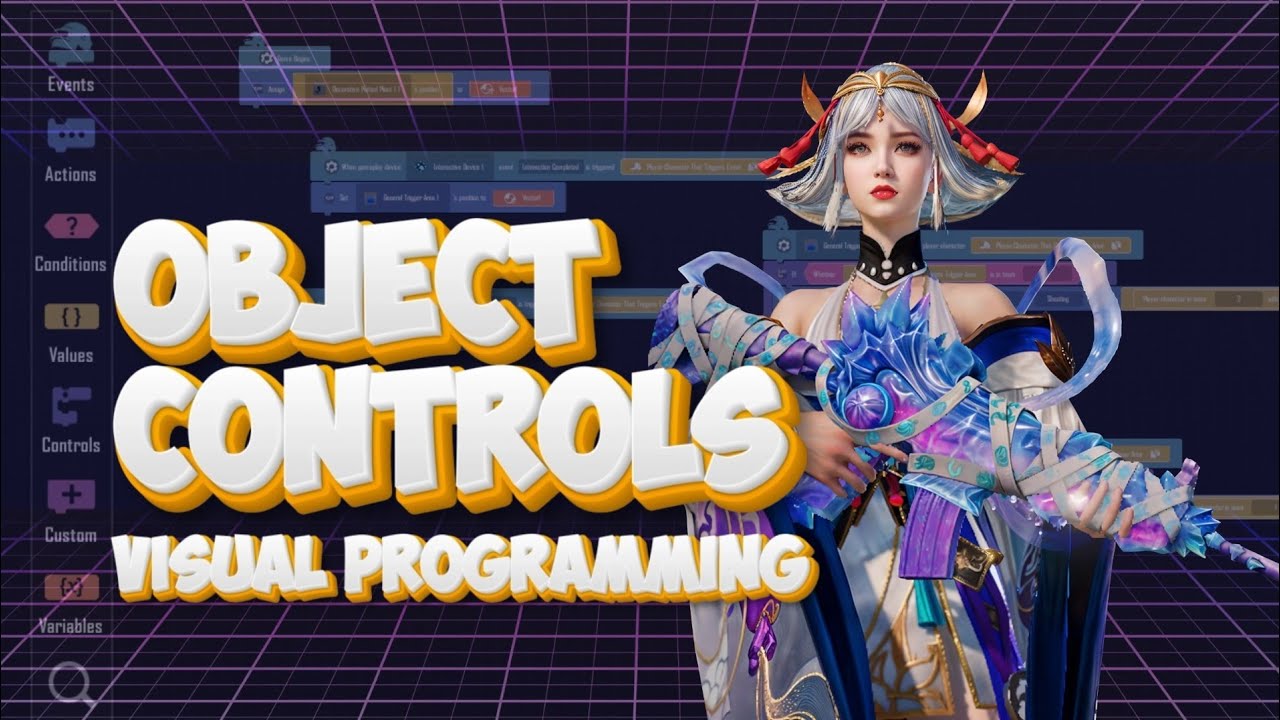 Object controls by visual programming | how to control objects by visual programming| PUBG mobile 