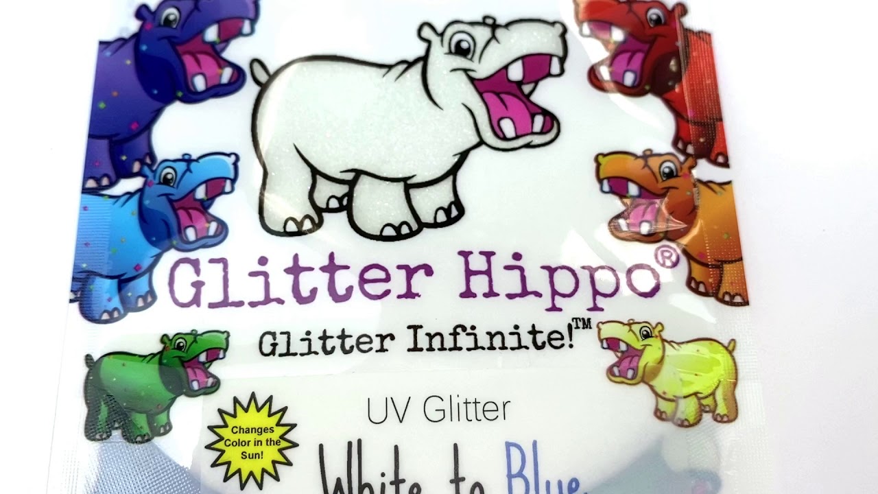 GlitterHippo.com UV Glitter - White to Blue - Sunlight Color Changing Glitter