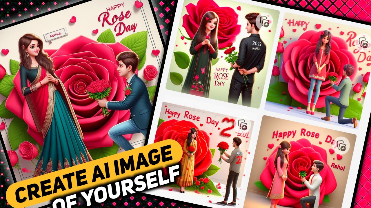 Trending Happy Rose Day Name Photo Edit | Viral Rose Day Bing Image Create