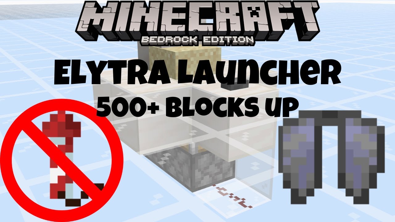 Minecraft Elytra Launcher (Bedrock) - YouTube