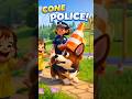 Cone Police 😂 | Funny Dog Crash | Toffi Tales Shorts#shortsfeed #shortsviral #shortvideos