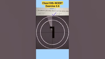 Linear Equations Exercise 3.6 question number 1 (2) / #shorts #youtubeshorts