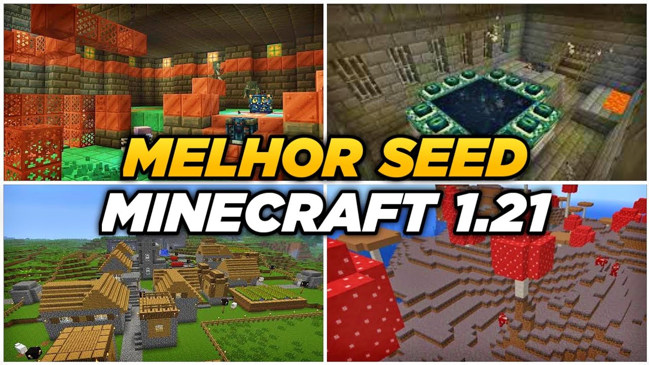 MELHOR SEED para COMEÇO DE MAPA SURVIVAL no MINECRAFT BEDROCK 1.21 ...