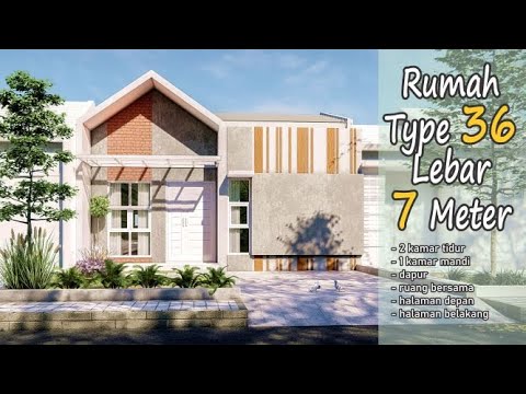  Rumah  Type  36  Lebar  lahan Depan 7  Meter  Modern Semi 