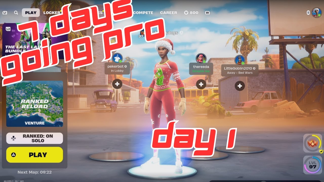 7 Days Going Pro In Fortnite Day 1 - YouTube