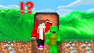 Security Poison Tsunami VS JJ and Mikey in Secret Bunker in Minecraft  Maizen bunker house base