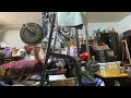 Working out in my garage gym 