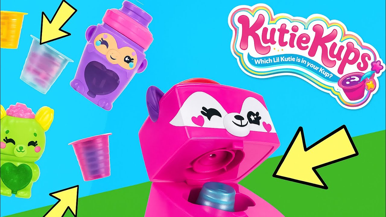Kutie Kups Deluxe Vendie Set Unboxing! Toy Vending Machine! - YouTube