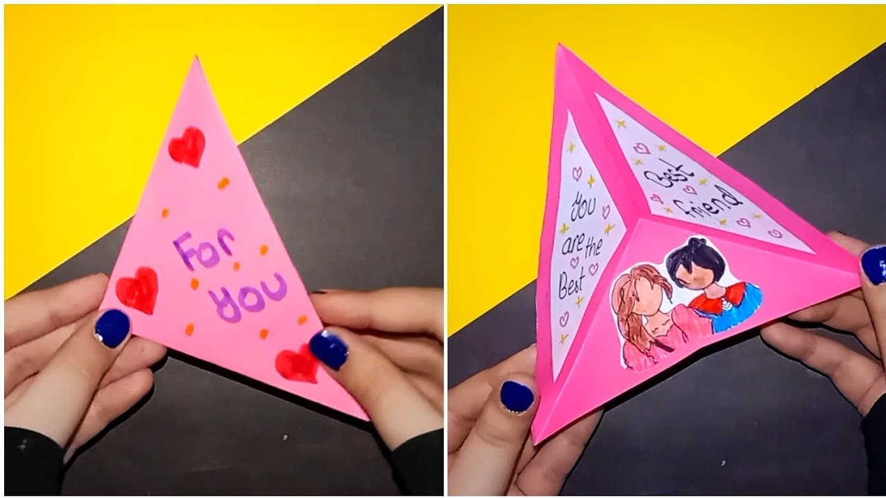 DIY Cute Best Friends Card 😲😍 Easy And Beautiful Greeting Card 😱😱 #diy ...