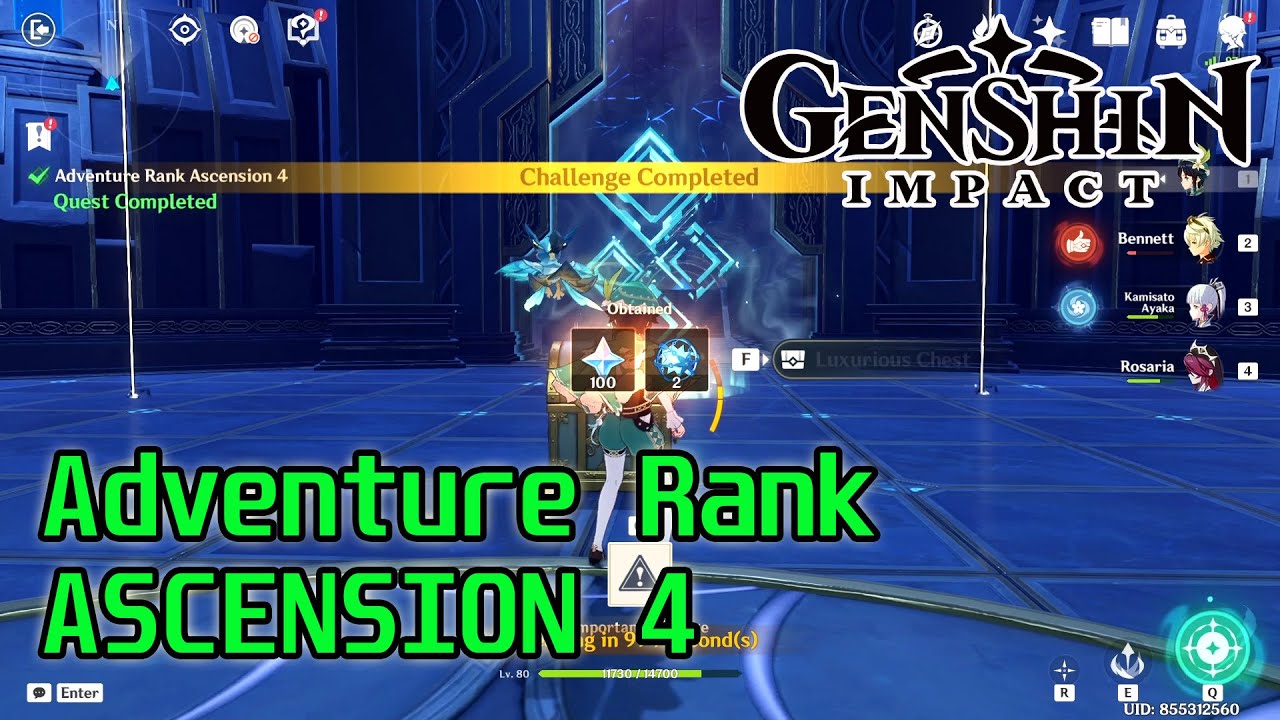 Adventure Rank Ascension 4 | Genshin Impact - YouTube