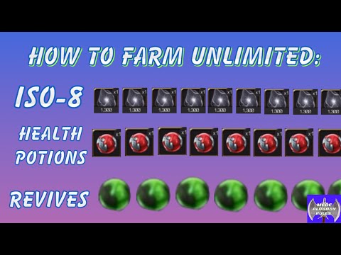 How to get unlimited amounts of revives, Iso-8 & health potions in MCOC. Farm unlimited amounts free