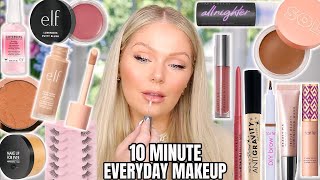 EVERYDAY 10 MINUTE MAKEUP ROUTINE *so easy* 😍 (DRUGSTORE \& HIGH END) KELLY STRACK