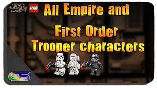 Lego Star Wars: The Force Awakens - All Empire and First Order Trooper Characters Showcase Gameplay