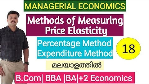 METHODS OF MEASURING ELASTICITY| MALAYALAM