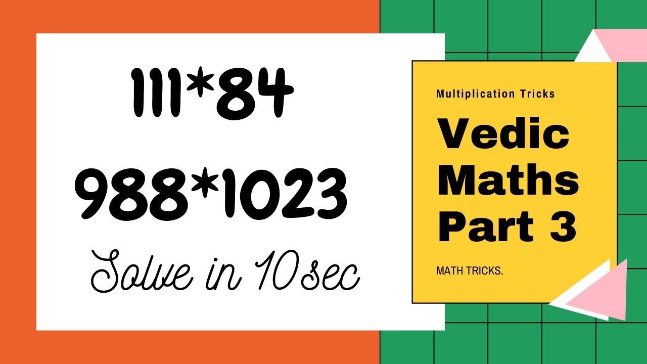 multiplication tricks 3 vedic maths math tricks