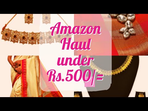 amazon-saree-and-jewellery-haul-under-500-|-affordable-haul-|-3-sarees-and-2-jewellery-sets