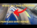 Big Hail Dent on Rail Repair Timelapse- Auto Hail Repair