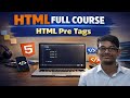 HTML Pre Tag Tutorial for Beginners in Telugu | Learn pre Tag with Examples