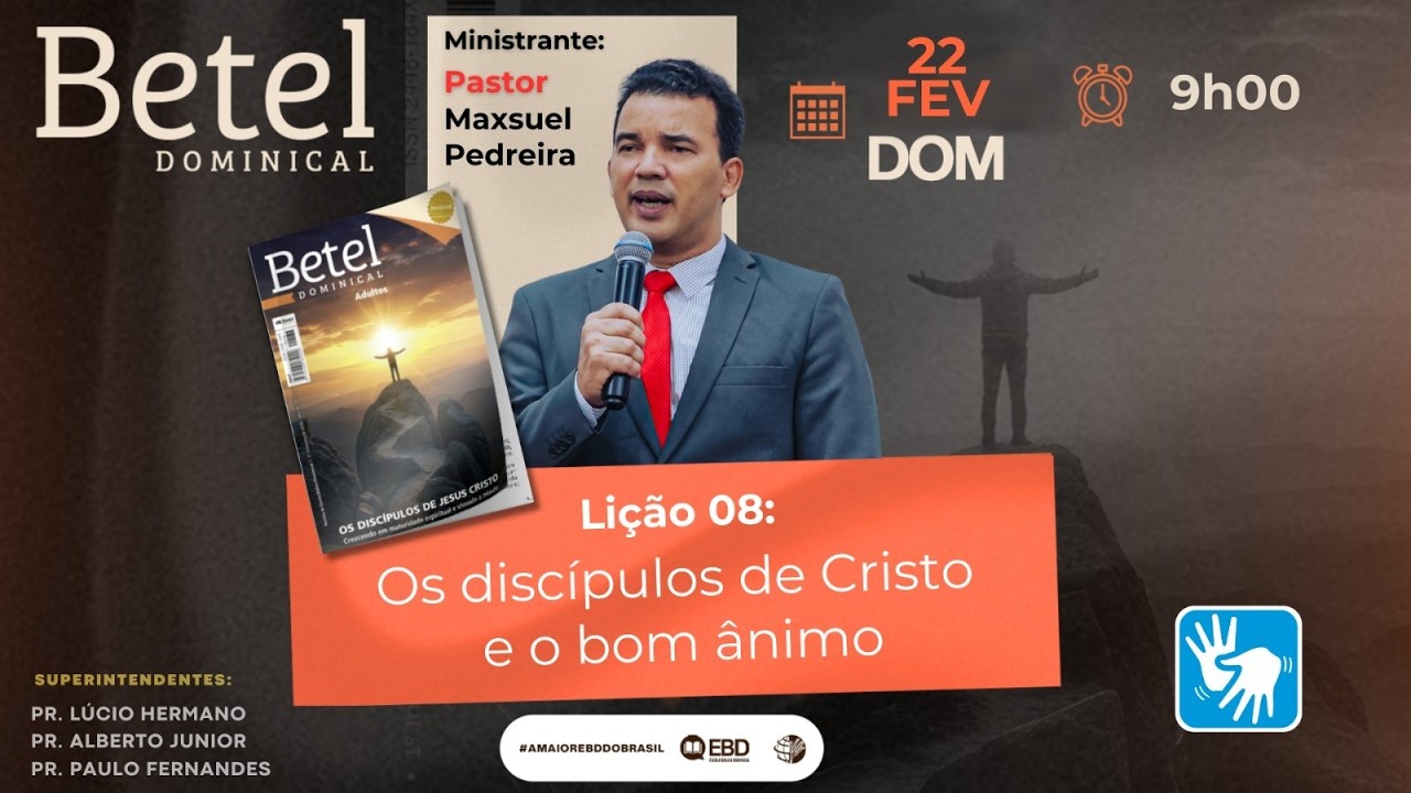 ESCOLA DOMINICAL || On line,  𝘗𝘳𝘦𝘴𝘦𝘯𝘤𝘪𝘢𝘭    -   22/02/2026    -   9:00h