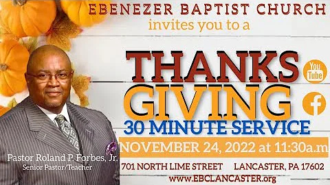 Thanksgiving Thankfulness Celebration with Pastor ...