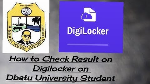 How to check result on digilocker app In Dbatu University Student #dbatu #pharmacy