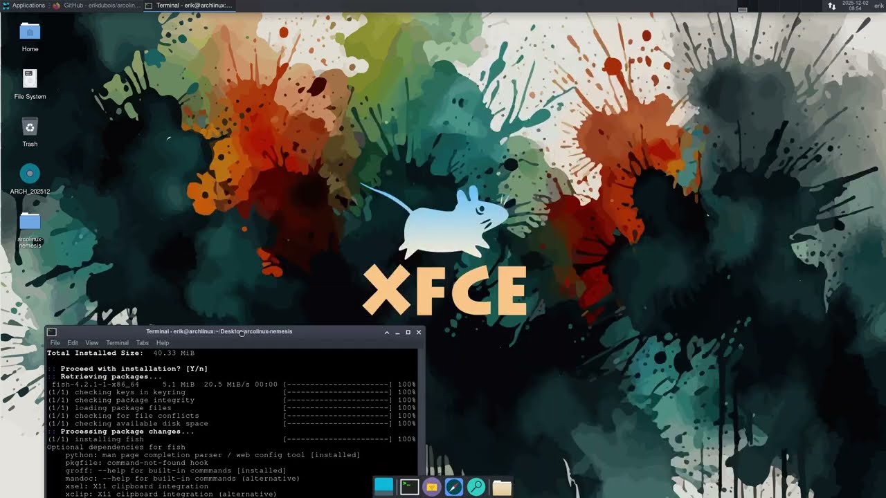 Edu 0061: как установить Arch Linux - Xfce4 - i3wm - chadwm - arcolinux-nemesis скрипты