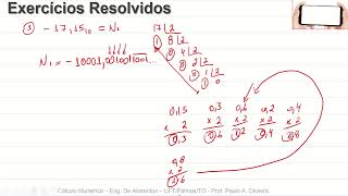 Aula 1 - Cálculo Numérico - Exercícios Resolvidos