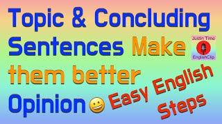 Opinion | Topic & Concluding Sentence Examples | ESL Easy Writing Steps