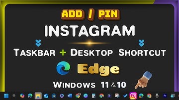 How to Add/Pin Instagram Link/Icon to Desktop & Taskbar Toolbar with Microsoft Edge Windows Laptop