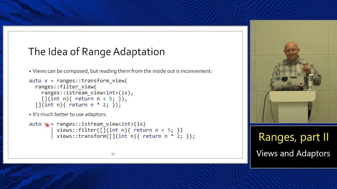 Lecture 14. Ranges part II: Views and Adaptors (MIPT, 2025-2026).
