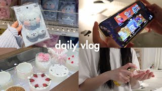 daily vlog  grwm, cute cafe, brawl stars, clay art