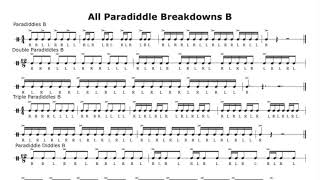 All Paradiddle Breakdowns B - 100