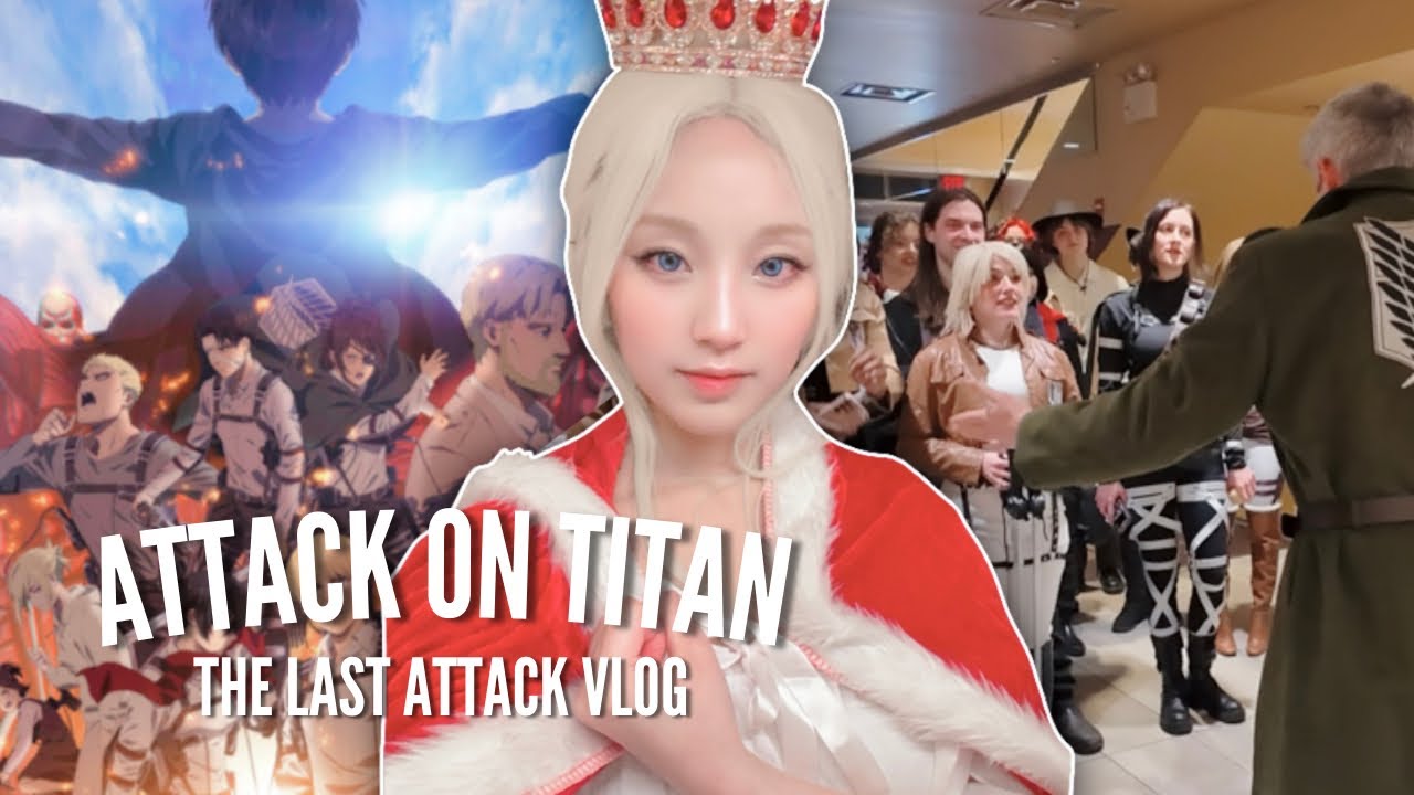 ⚔️ Attack on Titan Vlog || The Last Attack Movie & AOT Cosplays