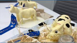 10TV News at 4 team sculpts our own mini butter cows