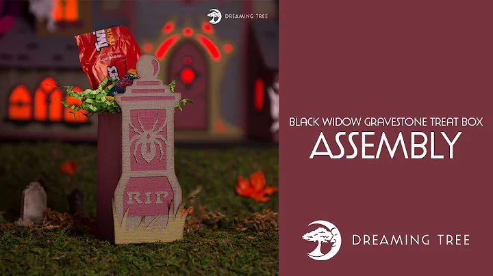 SVG File - Black Widow Gravestone Treat Box - Assembly Tutorial