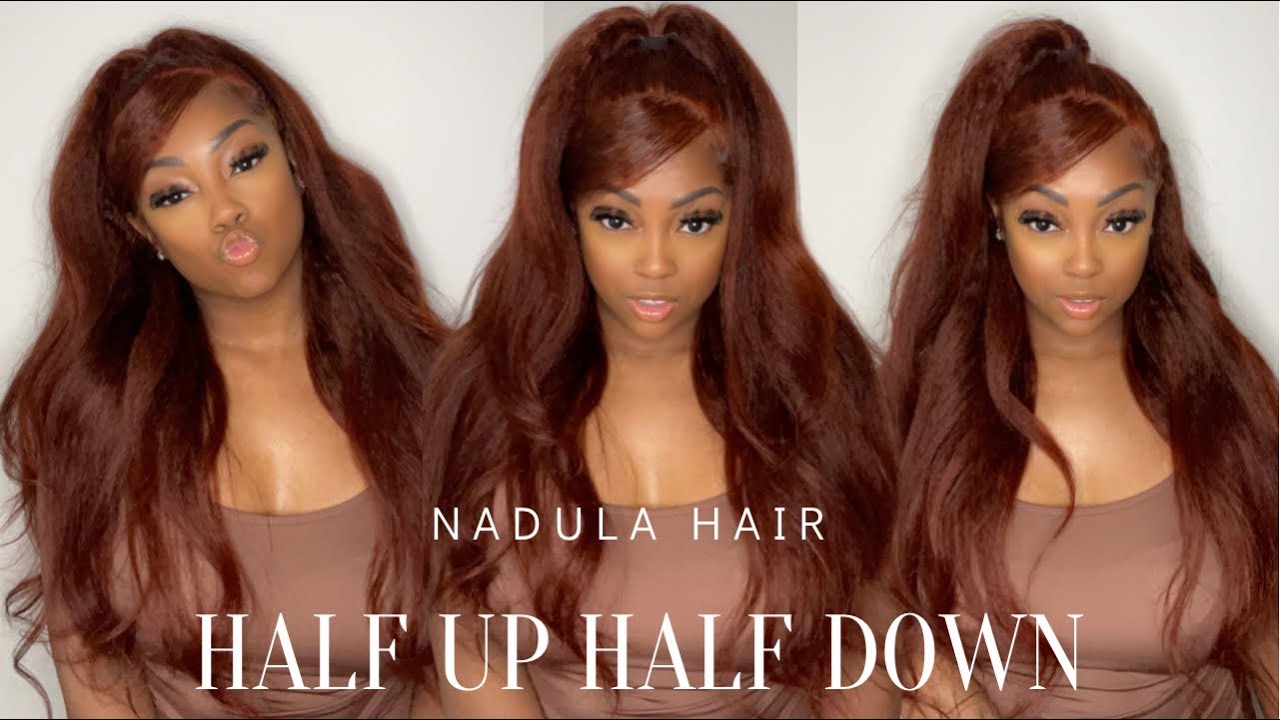 BIG RED❤️ Half up Half down install | Reddish Brown 4c kinky