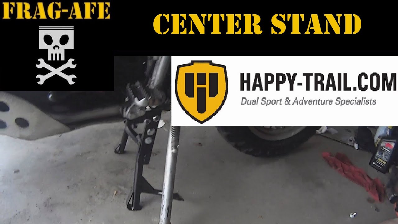 HappyTrail Center stand on the KLR 650 YouTube