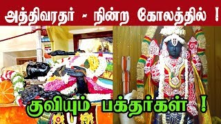 நின்ற நிலையில் காட்சி தரும்  அத்திவரதர் || Athivarathar In Standing