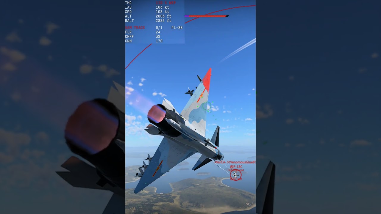 J-10A VS F-18C fight 