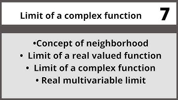 Limit|Complex analysis in Hindi Urdu MTH324 LECTURE 07