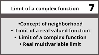 Limit|Complex analysis in Hindi Urdu MTH324 LECTURE 07