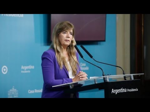 Conferencia de prensa de la portavoz de la Presidencia, Gabriela Cerruti.