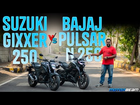 Suzuki Gixxer 250 vs Bajaj Pulsar N250 - Best Budget 250cc Naked? | MotorBeam