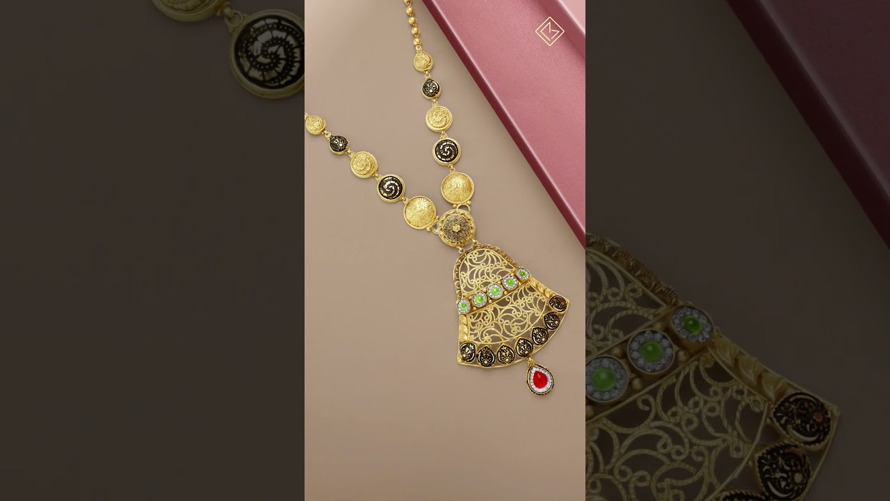 Enhance the grandeur of your special day in this gorgeous necklace | Beauty Mark Gold & Diamonds