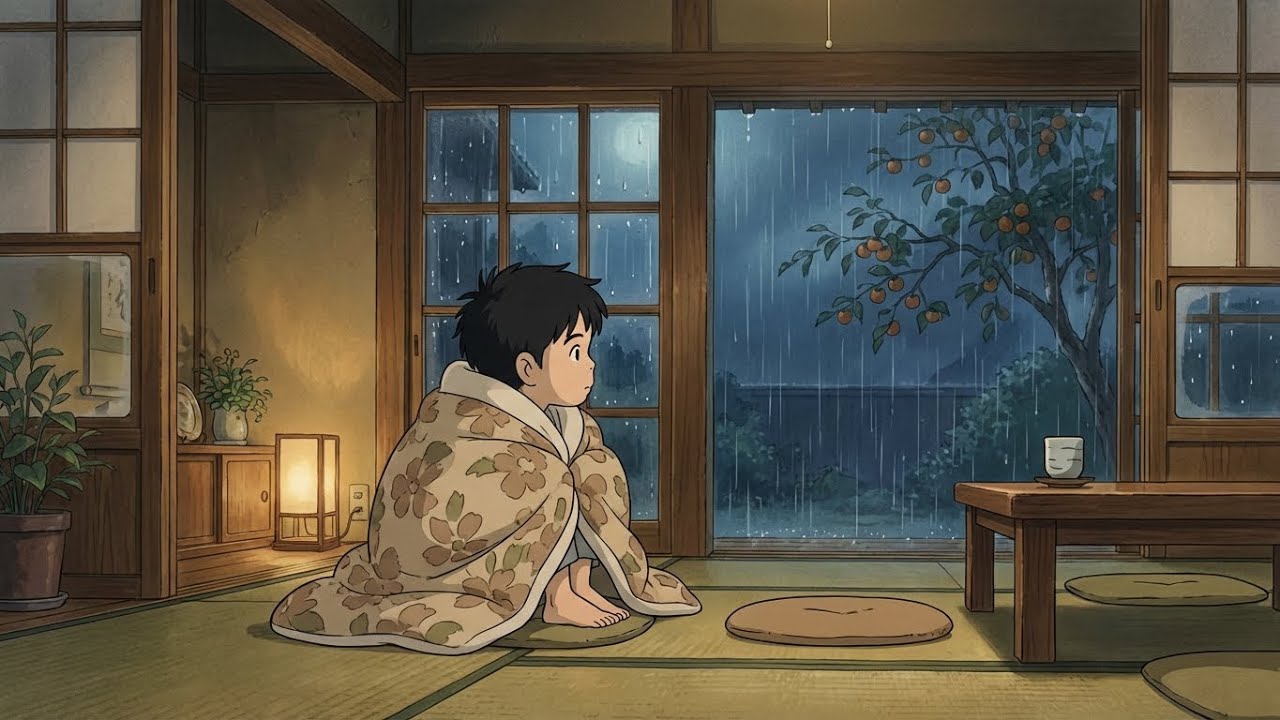 Rainy day Vlog ( 雨の日のVlog) l Rural life, Ghibli, daily life, lofi piano Rainy day